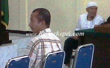 Saksi Ahmad Zani yang didengarkan keterangannya untuk terdakwa Hendryanto, Kamis 18 Juli 2013 di Pengadilan Tipikor Tanjungpinang.