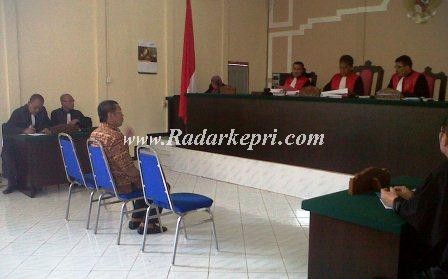 Sofyan SKm, staf ahli Bupati Anambas dihukum 3 tahun penjara di Pengadilan Tipikor, Tanjungpinang.