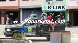 Inilah 3 orang anak punk yang ditangkap Sat[pol PP Pemko Tanjungpinang.