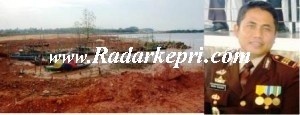 Inilah pantai Panggak yang direklamasi secara ilegal.=