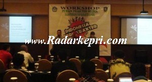 Workshop peran media dengan nara sumber dari Dirjen Kebudayaan, Dyah Chitraria L.