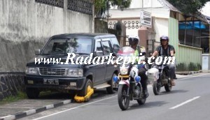 Mobil yang digembok petugas Dishubkominfo Kota Tanjungpinang