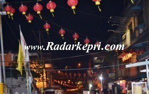 Lampion yang tak menyala di Jl Akau Potong Lembu, Tanjungpinang.