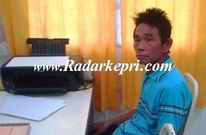 Tersangak Afan yang akan segera di adili di PN Tanjungpinang karena membunuh Novitasari.