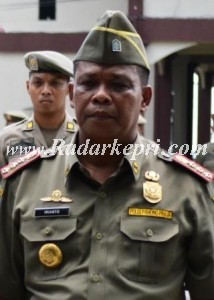 Irianto SH, Plt Kakansatpol PP Kota Tanjungpinang.