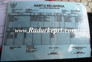 Inilah KK yang menerangkan Liardizon telah memiliki istri dan 3 anak.