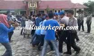 Latihan Simulasi pengamanan Pilpres di Mapolres Lingga