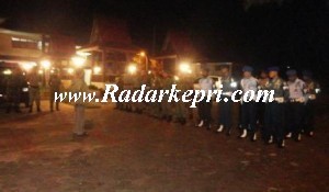 Apel tim gabungan sebelum razia digelar.