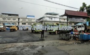 Inilah lokasi Pedagang Akau Potong Lembu yang di aspal, padahal telah dipasang paving blok.