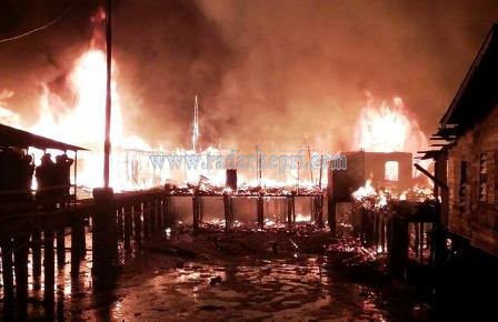 Inilah rumah yang hangus dilahap api di Tanjung Unggat.