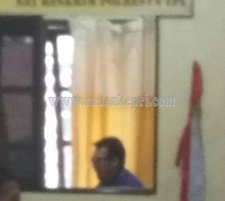 Endri Sanopaka saat diperiksa sebagai tersangka, Kamis (25/02).
