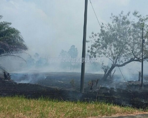 Inilah rumah yang terbakar, Kamis (31/03) siang. 