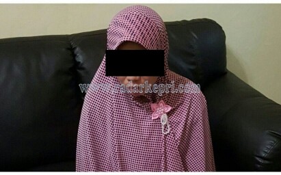 Inilah TKW kurir narkoba yabg ditangkap Sabtu (09/04) sore di pelabuhan SBP Tanjungpinang.