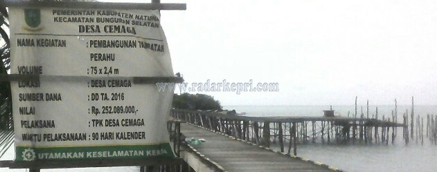 Inilah proyek pelabuhan di Cemaga Induk yang diduga tidak sesuai spek.