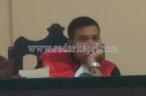 Zulfadly SH MH, ketua majelis hakim yang akan memimpin sidang dengan terdakwa, Imalko S Sos, mantan Wabup Natuna.