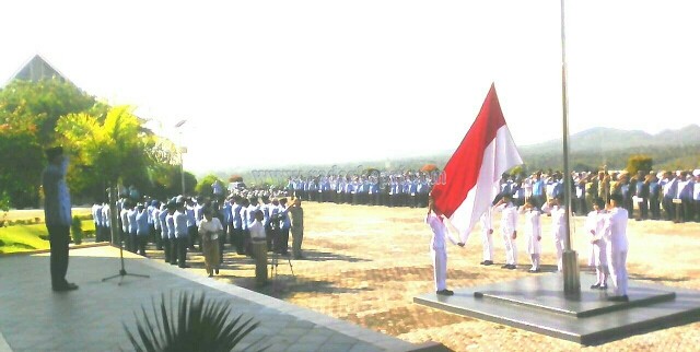 Suasana upacara peringatan hari sumpah pemuda di Natuna.