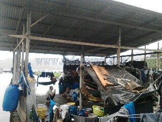 Beginilah kondisi penampungan nelayan ilegal yang ditangkap.